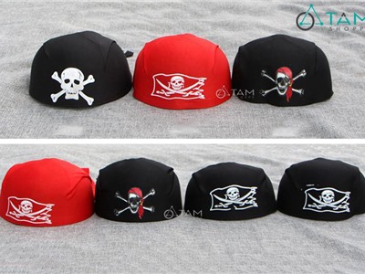 Nón hải tặc đội ngược đen đỏ HLW-NHT-01